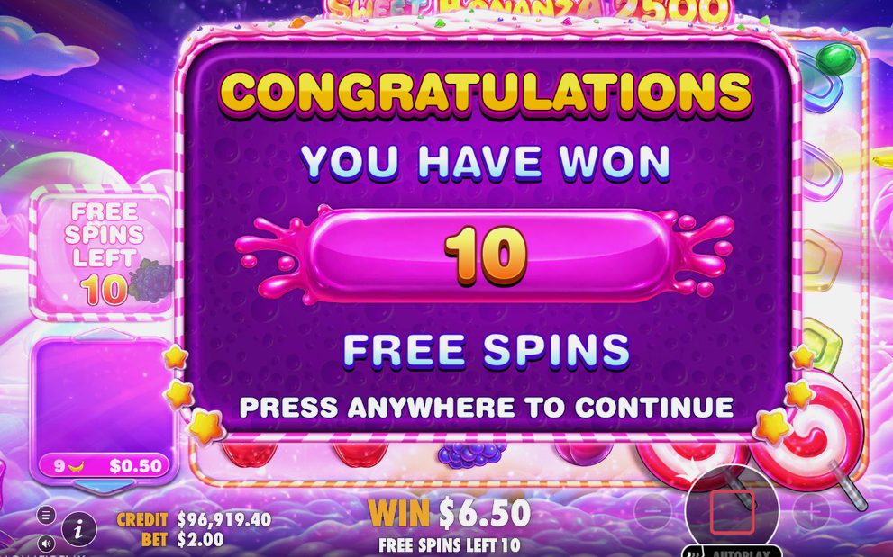 Free Spins-rundan med MULTIPLIER-brickor på rullarna